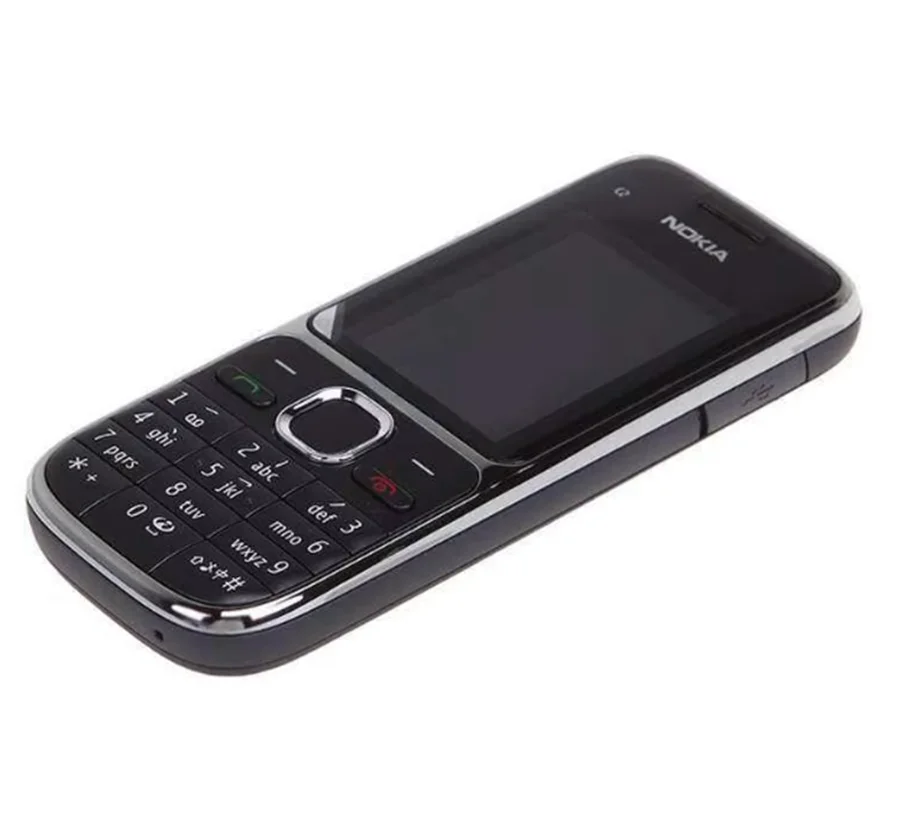 NO-kia C2 C2-01 GSM Mobile Phone - Unlocked 2G/3G Cellphone, Keyboard with Logo Button, Used Phone