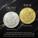 1879 Dual Color Morgan Coin Replica – Silver & Gold Collectible Souvenir Coin | Magic Trick Party Gift