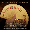 24K gold playing cards, gold foil playing cards, golden playing cards, waterproof playing cards, plastic playing cards, durable card deck, luxury playing cards, magic playing cards, magician cards, golden poker cards, premium card deck, waterproof poker cards, novelty playing cards, collectible cards, casino style cards, party card games, 