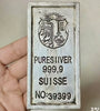 Swiss Eagle Silver Brick Replica – Vintage Countryside Collection Decorative Silver Nugget Ornament
