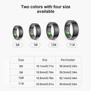 Ultrahumn Aiir Smart Ring - Military Grade Titanium Steel, Health Monitoring, IP68 3ATM Waterproof Black Man Ring