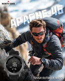 NORTH EDGE APACHE-46 Men’s Digital Sports Watch – Altimeter, Barometer, Compass & WR50M