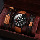 men sports watch set, business quartz watch, luxury men’s watch, sports quartz wristwatch, waterproof men’s clock, multi-function men watch, elegant sports style, relogio masculino set, durable wristwatch for men, stylish timepiece, men’s active watch, gift set for men, business casual watch, quartz movement watch, men’s fashion set,