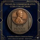 250 Years of America Final Cent Tribute Coin – Commemorative USA Anniversary Collectible Coin Souvenir