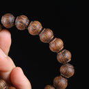 10mm Agarwood Bracelet - Lantern Bead - Single Circle, 18cm
