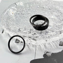 Black Plated Stacking Ring for Oura – Non Tarnish Cubic Zirconia Promise & Wedding Ring
