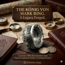 Germany Coin Ring, 5 Mark Ring, 1896 Coin Ring, Handmade Coin Ring, Vintage German Ring, Retro Coin Jewelry, Gothic Ring Men, Biker Style Ring, Antique Coin Ring, Alloy Coin Ring, Vintage Jewelry Ring, German Empire Coin Ring, Fashion Coin Ring, Unique Handmade Ring, Old Coin Jewelry, Silver Style Ring, 