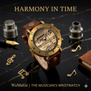 Fashion Women’s Leather Watch – Music Style Elegant Ladies Quartz Wristwatch Relogio Feminino