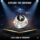 Star Trek, Sci fi, Logo ring, Zircon ring, White zircon, Stainless ring, Fan ring, Movie ring, Collectible ring, Fashion ring, Unisex ring, Space jewelry, Geek jewelry, Steel ring, Trendy ring