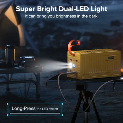 60000mAh Power Bank 22.5W PD QC 3.0 Charger Powerbank Large Battery Capacity Power Station Fast Charging For iPhone Xiaomi