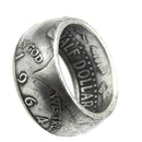 1964 Silver Coin Ring - Half Dollar with Morgan Design
