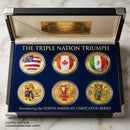 6 Pcs Football Collector Medals - 2026 Soccer Championship Gold Coins Collection