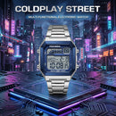 FOXBOX watch, men's digital watch, LED wristwatch, square digital watch, luminous watch, men's calendar watch, sporty wristwatch, waterproof men's watch, fashion digital watch, modern men's watch, electronic wristwatch, casual watch, LED display watch, men's accessories, trendy wristwatch