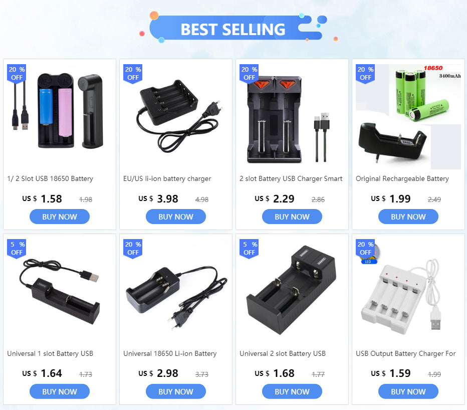 Universal USB Battery Charger for AA/AAA Rechargeable Batteries