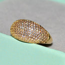 18K Gold Rings for Women - Luxury Full Diamond Wedding, Anniversary & Party Jewelry