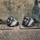 Gothic Mask Vintage Ring – Stainless Steel Punk Jewelry