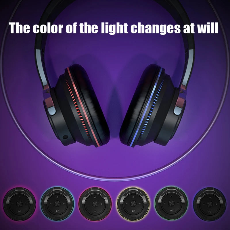 Bluetooth Headphones Head-mounted Noise Reduction Wireless Headset for Phones PC Gaming Headsets