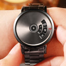 Luxury Black Stainless Steel Men’s Quartz Watch – Elegant Business Fashion Wristwatch for Men