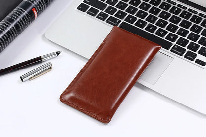 Super Slim Sleeve Pouch Cover – Microfiber Stitch Phone Bag Case