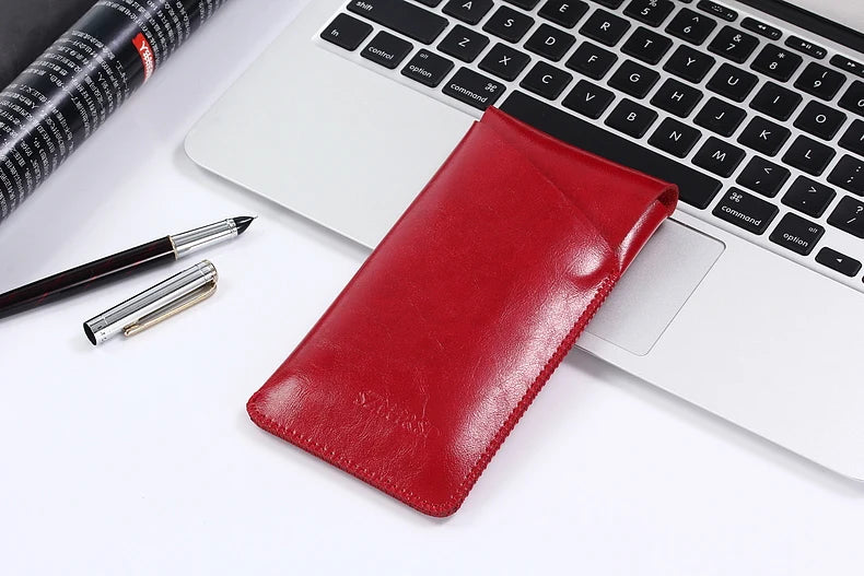 Super Slim Sleeve Pouch Cover – Microfiber Stitch Phone Bag Case