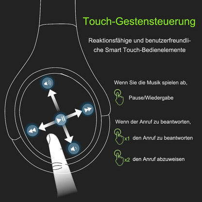 B21 Deep Bass Portable Touch Control Wireless Bluetooth Over-ear Headphones with Built-in Mic for Phone 6 6s 7/7 Plus