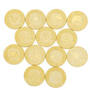 Spanish en Wedding Arras De Boda Unity Coins Set With Heart Wood Box