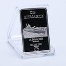 German  Bullion Bar - Deutsche Marine Die Bismarck Bullion