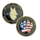 United States K9 Police Dog Coin | Gold Plated Law Enforcement