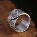 Retro Ring, Auspicious Ring, Cloud Ring, Wide Ring, Thimble Ring, Good Ring, Fortune Ring, Adjustable Ring, Handmade Ring,