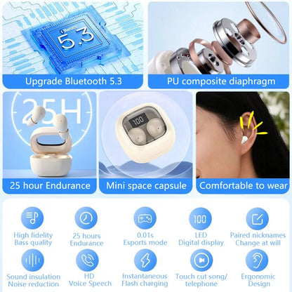 Bluetooth Wireless Earbuds – Sport, Class, Sleep & Work, Bass Sound 2024