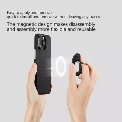 YTF-Carbo Magnetic Phone Holder – Carbon Fiber Ring Buckle for MagSafe Desktop Stand