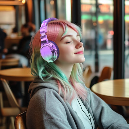 Bluetooth Headphones for Kids - Wireless Stereo Headset with Mic, Perfect for Travel & Christmas Gifts