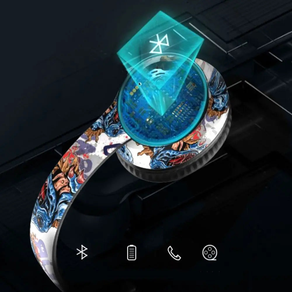 Bluetooth Headphones Hi-Fi Sound Bass Wireless Over The Ear Headphone Built In Mic Headset Noise Earphone