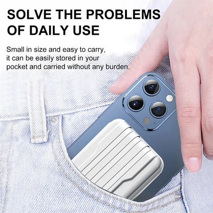 Power Bank Portable Charger 10000mAh 15W Wireless Fast Charger - Universal Built-in Cable Mobile Power