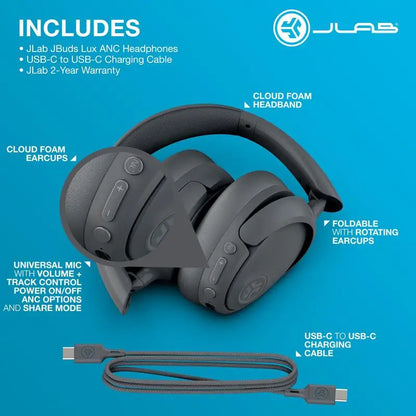 JL-ab J-Buds Lux Wireless Bluetooth Headphones - Hybrid ANC & Spatial Audio