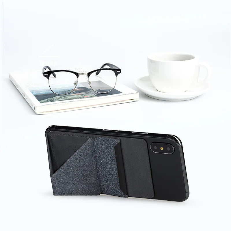 MO-FT X Card Clip Version Adhesive Invisible Phone Stand Folding with Card Pack Desktop Car Navigation