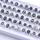 10Pcs/Lot Fashion Punk Vintage Metal Rings - Skull Skeleton Gothic Geometry Mixed