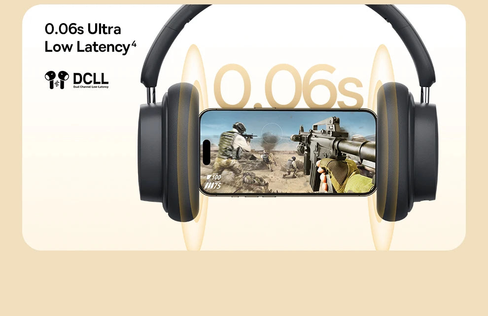 D05 Wireless Headphones: 3D Spatial Audio, Bluetooth 5.3, 70H Playtime