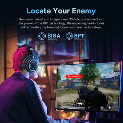 GH02 Wireless Gaming Headphones: Bluetooth 5.3 Over-Ear Headset with Mic & RGB