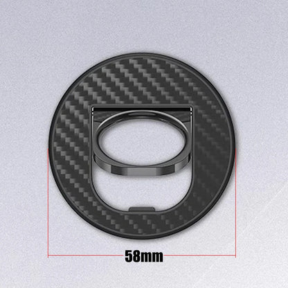 YTF-Carbo Magnetic Phone Holder – Carbon Fiber Ring Buckle for MagSafe Desktop Stand