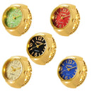 Mini Finger Watch - Retro Roman Quartz Ring with Elastic Strap