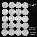 60PCS US Statue of Liberty Replica Coin Collection Set (1816-1918) – Silver, Antique & Gold Eagle Commemorative Coins