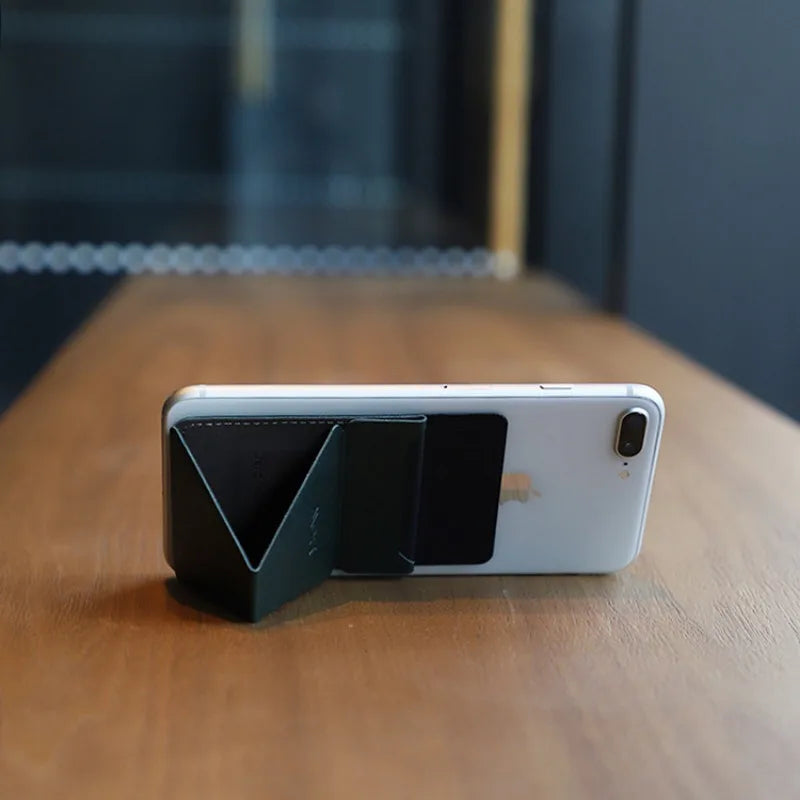 MO-FT X Card Clip Version Adhesive Invisible Phone Stand Folding with Card Pack Desktop Car Navigation