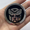 3D Transformers Black Coin - Car Badge Sticker – Autobots and Decepticons Alloy Logo Emblem