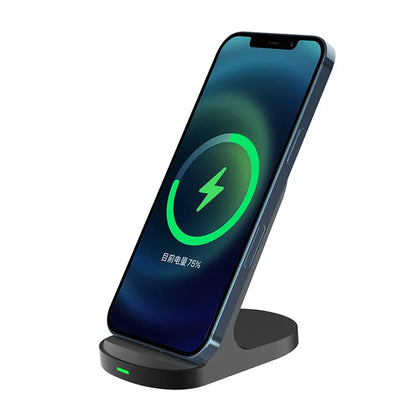 Fast Wireless Charger Stand Pad for iPhone 16/15/14/13/8, X, Samsung Galaxy S24/S23/S21/S20/S10, Xiaomi - Wireless Charging Station
