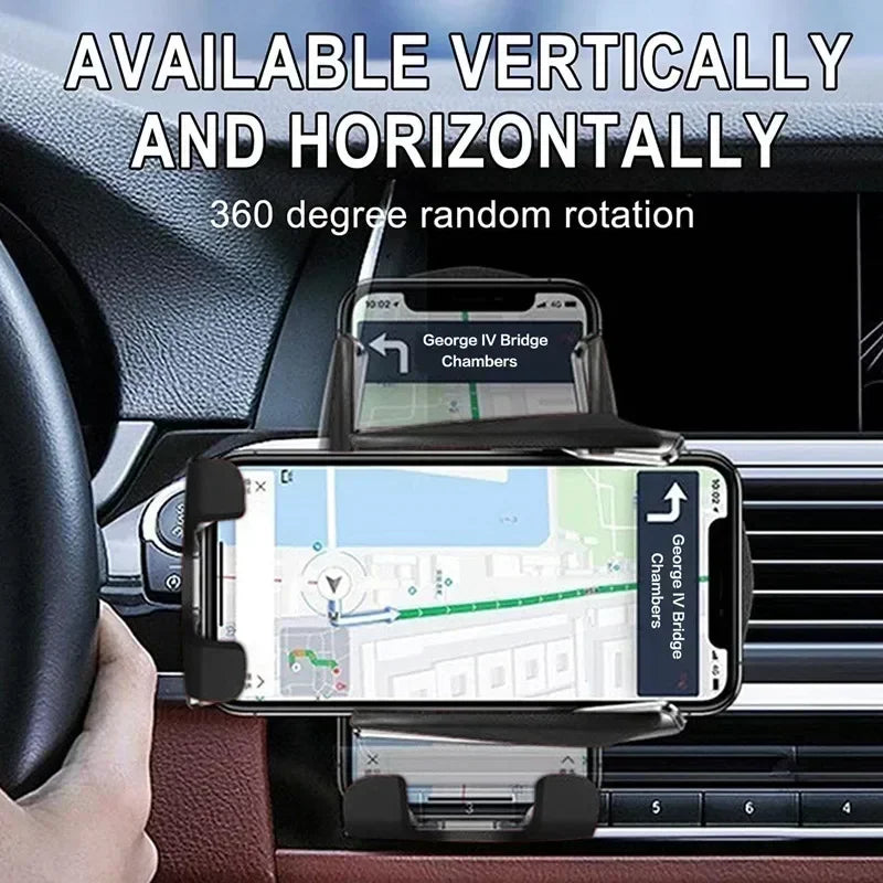 Car Wireless Charger Mount & Phone Holder For iPhone 15/14/13/12 & Samsung