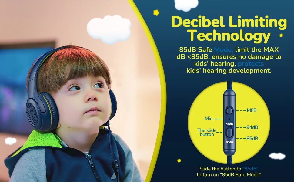 AT2 Gaming Headset: 3.5mm Surround Sound, Mic & Memory Earmuffs for PC, Laptop, & Kids