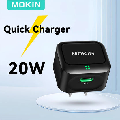 20W USB C Charger Block, PD 3.0 Fast USB C Wall Charger with Foldable Plug,for Phone 15 14 13 12 Pro/Plus, S23