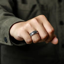 Black Retro Ring: Punk Gothic Handmade Unisex Jewelry Gift