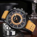 5 Pcs Men’s Leather Military Watch Set – Sport Fashion Quartz Watches with Calendar Date
